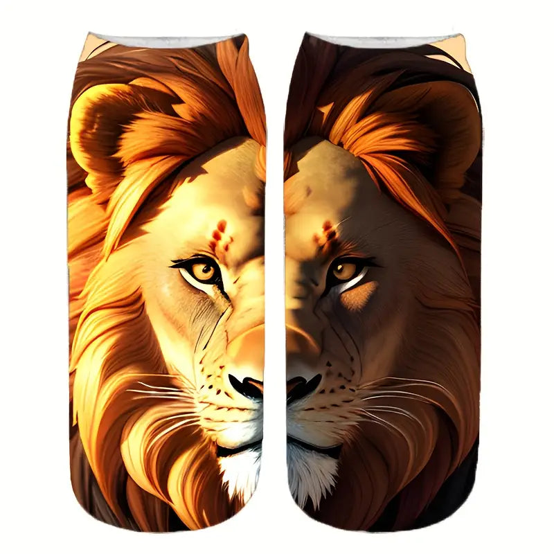 Lion Head Socks for Men & Women