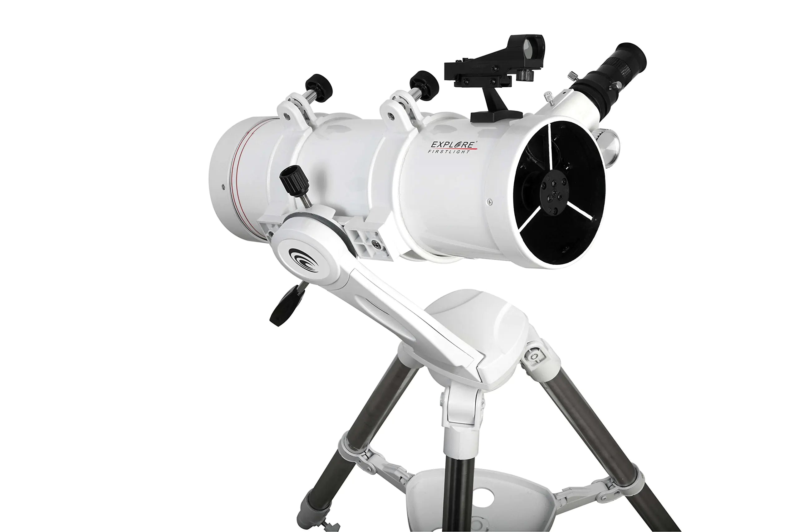 Explore Scientific FirstLight 114mm Newtonian Telescope with EQ3 Mount (White) - Mounted Telescope for Adults Stargazing - Observation Telescope and Astronomy Telescope