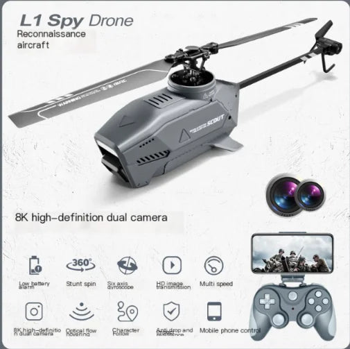 Mini Black Bee Remote Control Helicopter Drone Gift